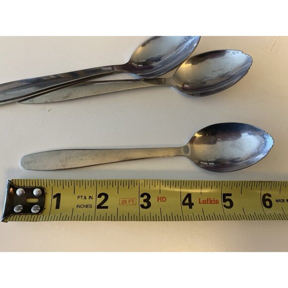 Imperial Stainless Citrus Grapefruit Spoon Serrated Teaspoon China 6" Set Of 4 - Picture 4 of 5